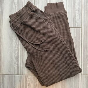 NWOT Nuuds Mocha Waffle Joggers
